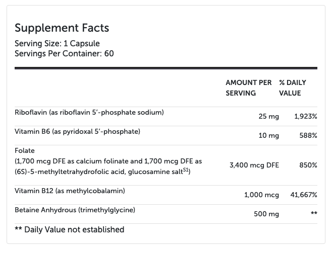 Methylation Support B-Complex