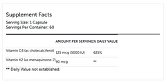 Vitamin D3 5000 IU with Vitamin K2